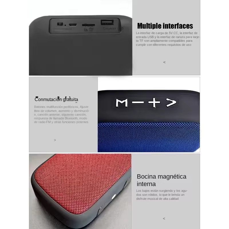 Mini Bluetooth Speaker Portable True Wireless Waterproof Speaker Outdoor Stereo Surround Supports SD Card FM Radio