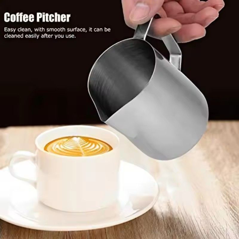Stainless Steel Milk Frothing Pitcher Espresso Steam Coffee Barista Craft Latte Cappuccino Milk Cream Cup Frothing Jug Pitcher