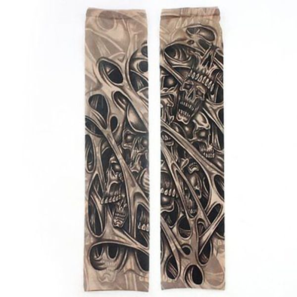 2pc Fashion Tattoo Sleeves Arm Warmer Unisex UV Protection Outdoor Temporary Fake Tattoo Arm Sleeve Warmer Sleeve Mangas