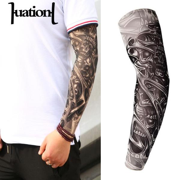2pc Fashion Tattoo Sleeves Arm Warmer Unisex UV Protection Outdoor Temporary Fake Tattoo Arm Sleeve Warmer Sleeve Mangas