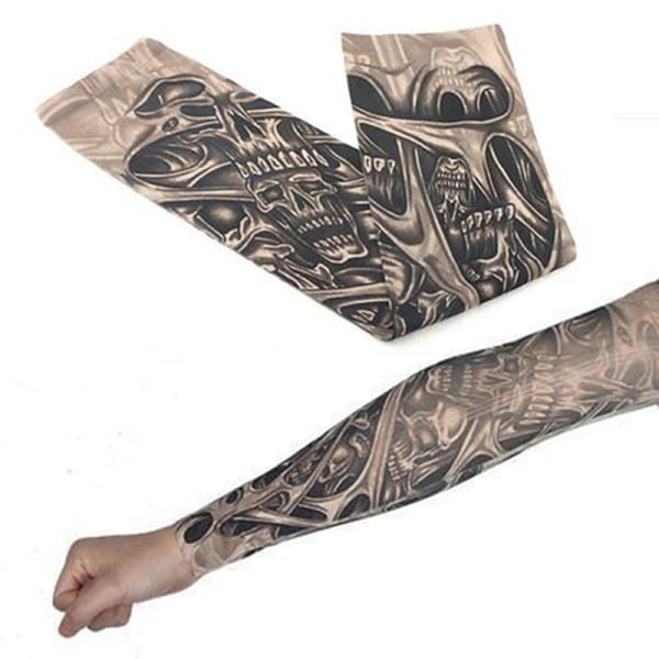 2pc Fashion Tattoo Sleeves Arm Warmer Unisex UV Protection Outdoor Temporary Fake Tattoo Arm Sleeve Warmer Sleeve Mangas