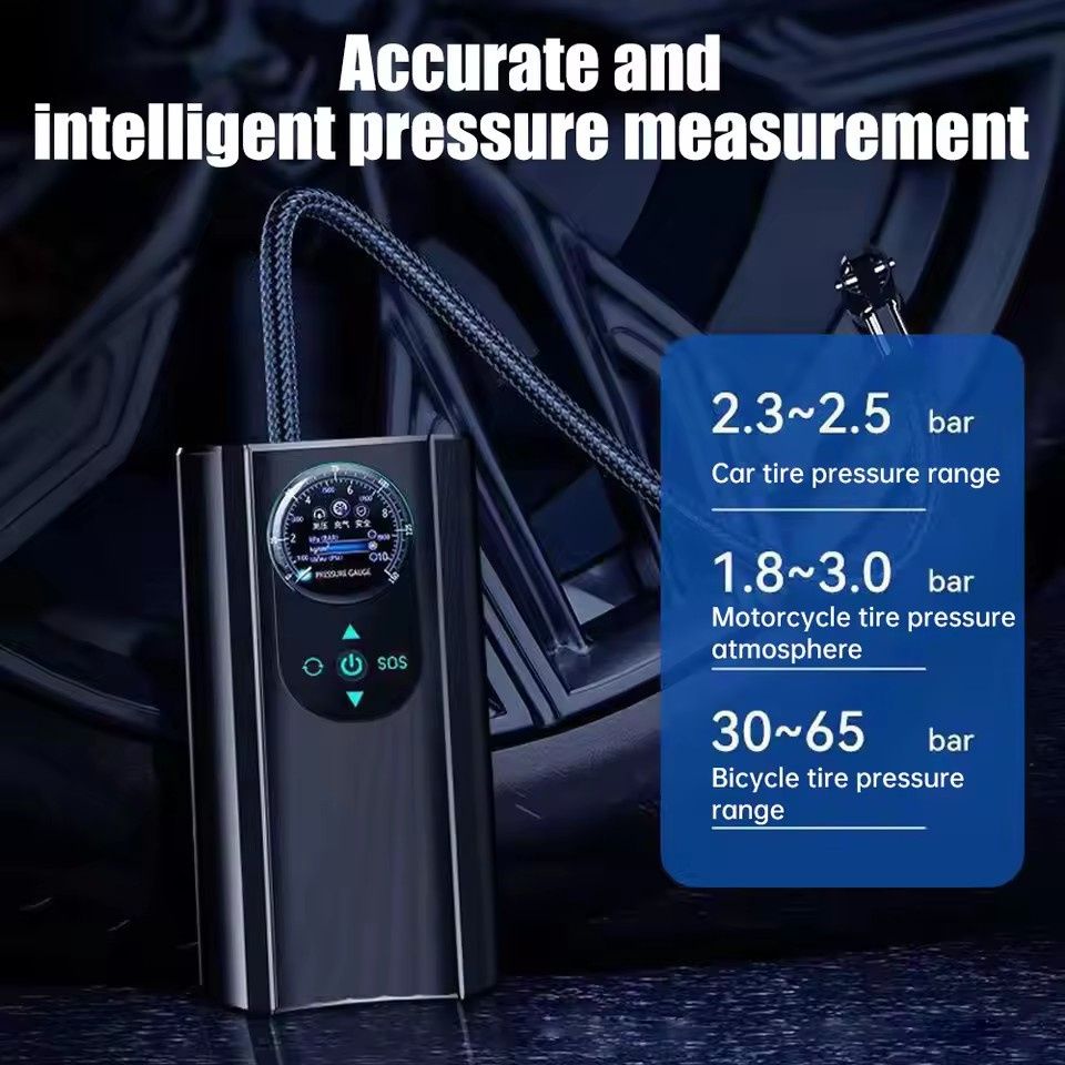 120W car mounted air compressor, portable tire inflator, electric vehicle pump, trailer, bicycle, handheld inflator pump