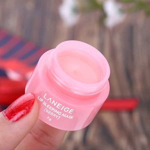 Korea lips care lip sleep mask night sleep hydrated maintenance lip balm pink lips whitening cream nourish protect 3g view 2