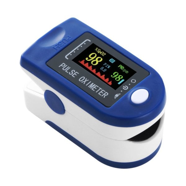 Finger Pulse Oximeter OLED Fingertip SPO2 PR PI RR Blood Oxygen With Respiratory Rate Monitor Meter