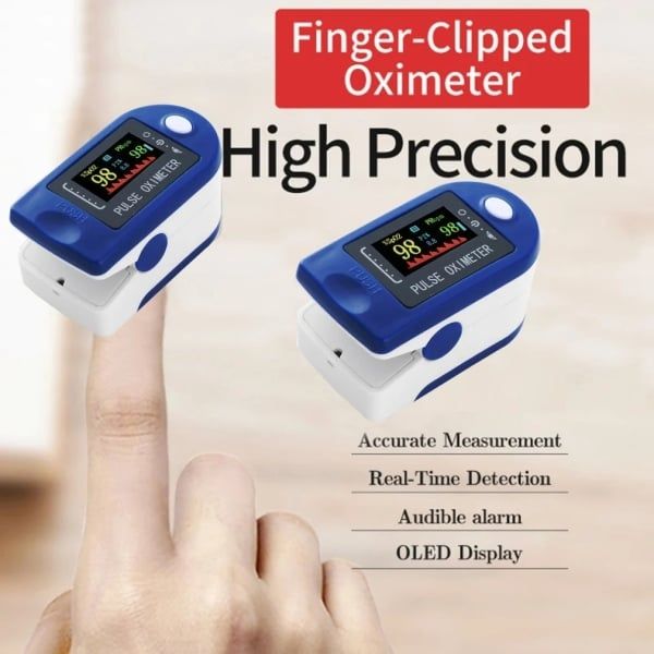 Finger Pulse Oximeter OLED Fingertip SPO2 PR PI RR Blood Oxygen With Respiratory Rate Monitor Meter