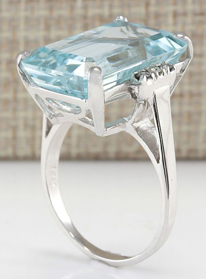 Fashionable square champagne crystal design women's engagement ring wedding ring