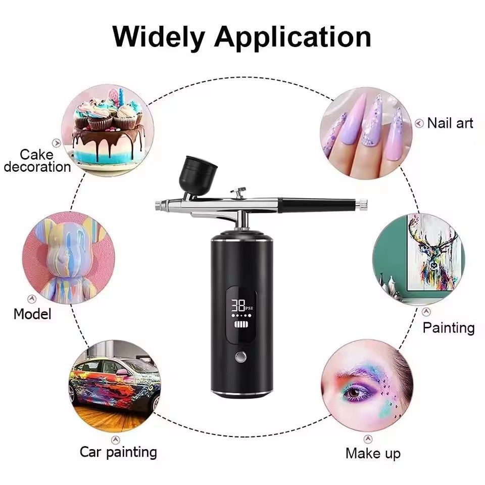Air Brush With Compressor Portable Air Brush Air Brush Cake Painting Crafts Air Brush Art Painting Compressor Airbrush Pen Airbr
﻿