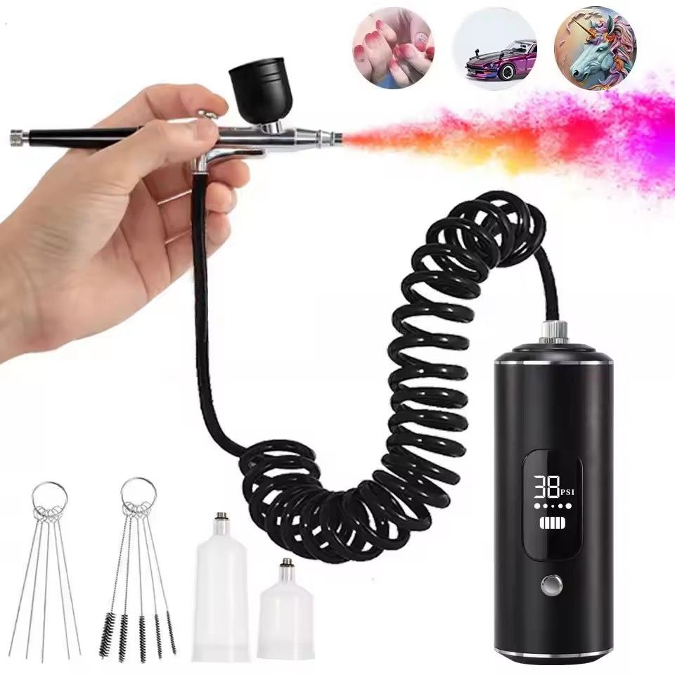 Air Brush With Compressor Portable Air Brush Air Brush Cake Painting Crafts Air Brush Art Painting Compressor Airbrush Pen Airbr
﻿