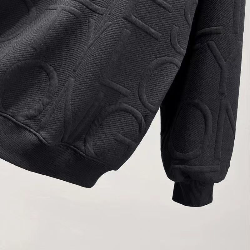 Women's hoodie spring and autumn round neck loose letter thin top pullover long sleeved