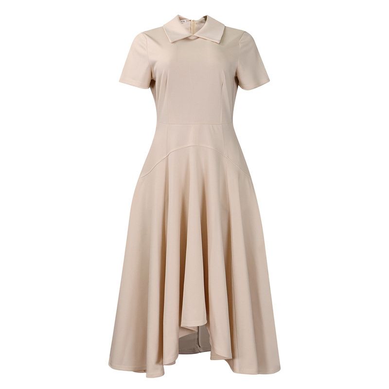 Women's  Summer Fashion Asymmetric High-waisted Banquet Skirt Elegant Evening Dress