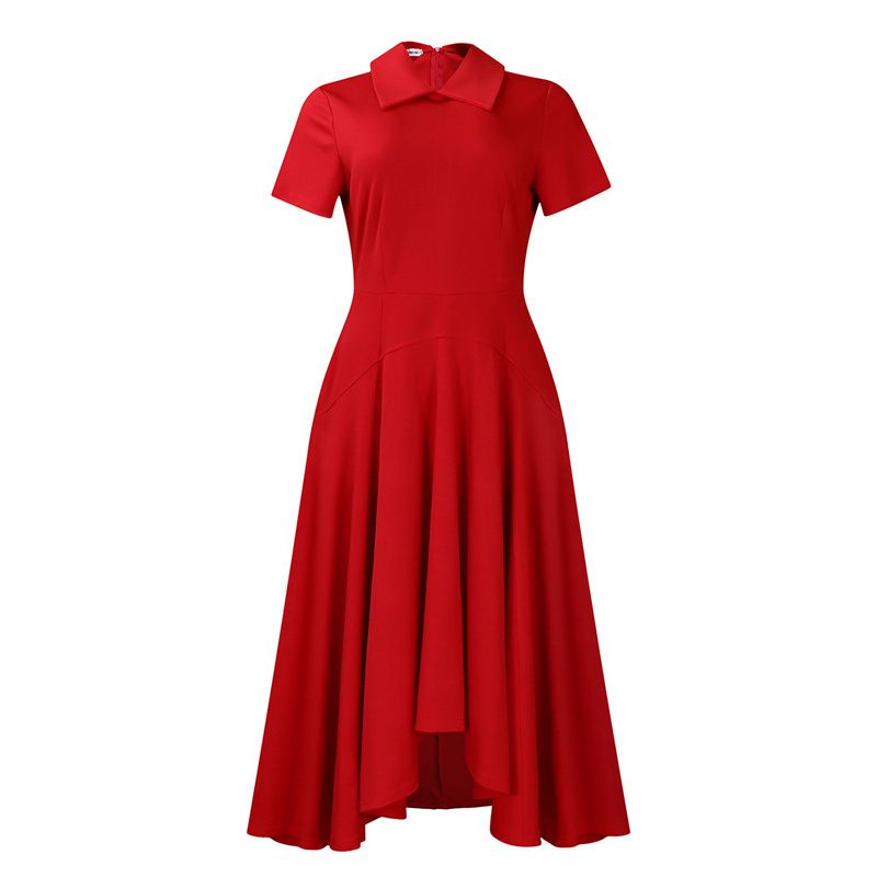 Women's  Summer Fashion Asymmetric High-waisted Banquet Skirt Elegant Evening Dress