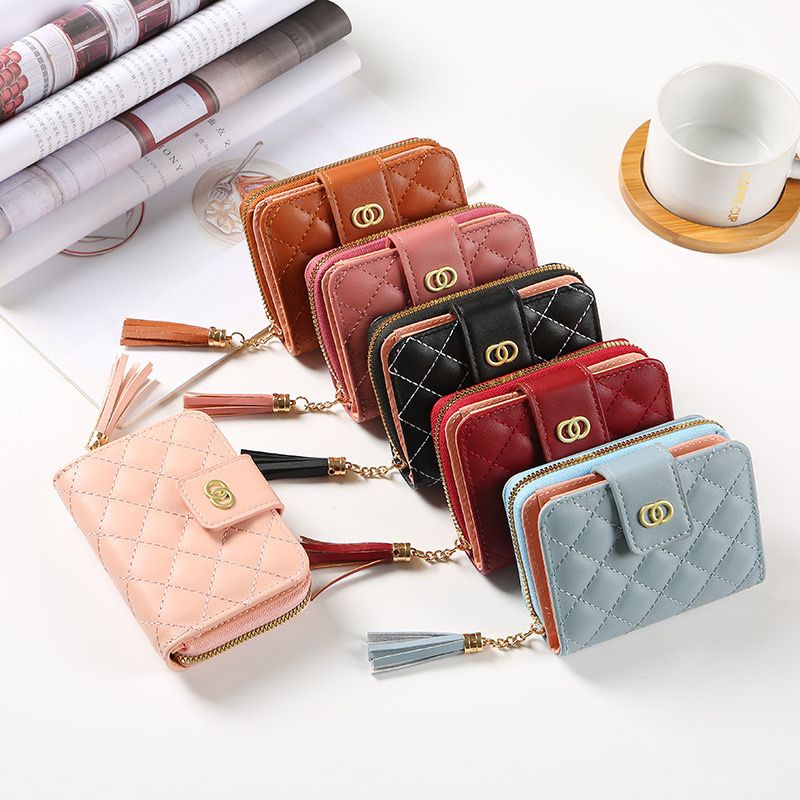 Women's Wallets Female Short Fringed Zipper Purse Credit Card Holder Coin Purse