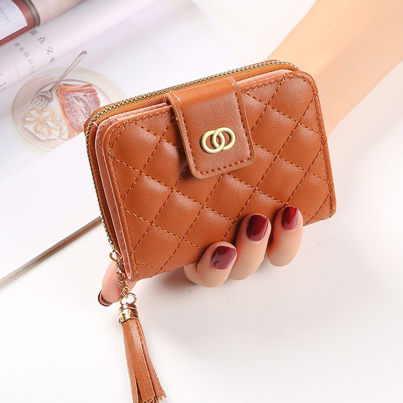 Women's Wallets Female Short Fringed Zipper Purse Credit Card Holder Coin Purse