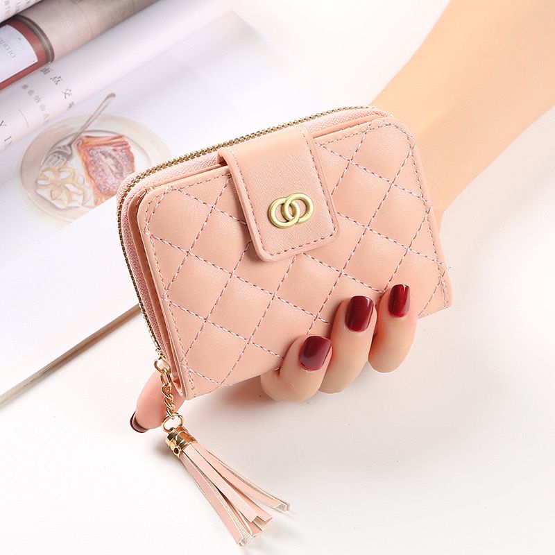 Women's Wallets Female Short Fringed Zipper Purse Credit Card Holder Coin Purse