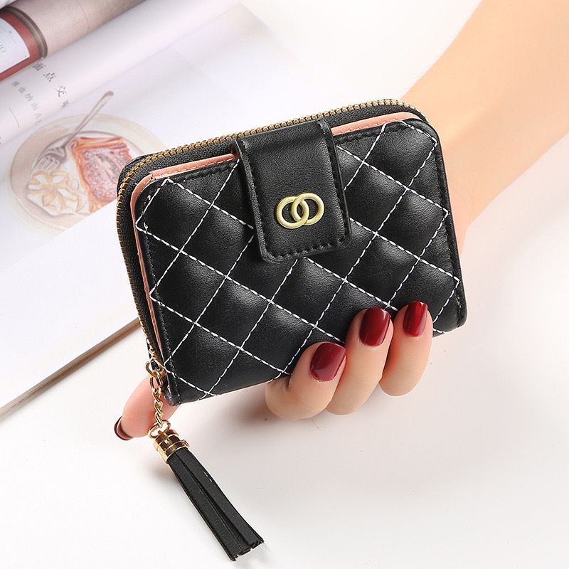 Women's Wallets Female Short Fringed Zipper Purse Credit Card Holder Coin Purse