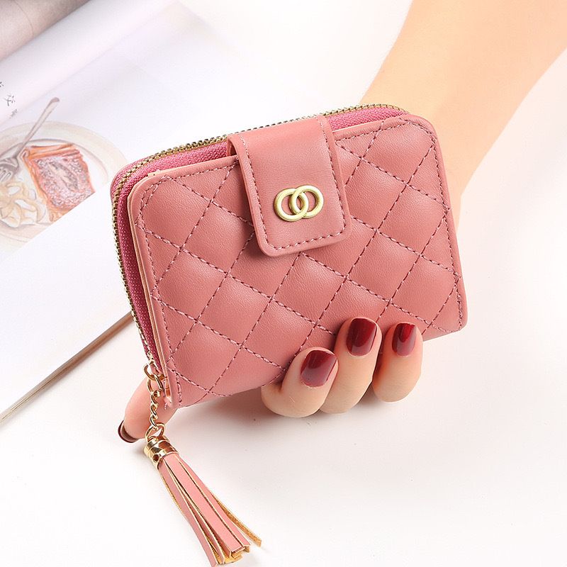 Women's Wallets Female Short Fringed Zipper Purse Credit Card Holder Coin Purse