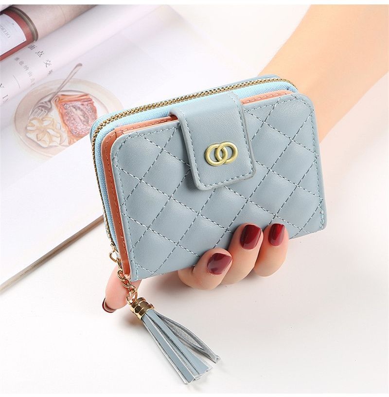 Women's Wallets Female Short Fringed Zipper Purse Credit Card Holder Coin Purse
