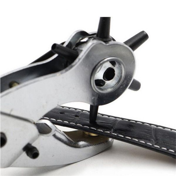 Leather Belt Hole Punch Plier Eyelet Puncher Revolve Sewing Machine Bag Setter Tool Watchband Strap Household leathercraft