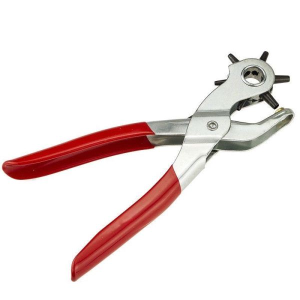 Leather Belt Hole Punch Plier Eyelet Puncher Revolve Sewing Machine Bag Setter Tool Watchband Strap Household leathercraft