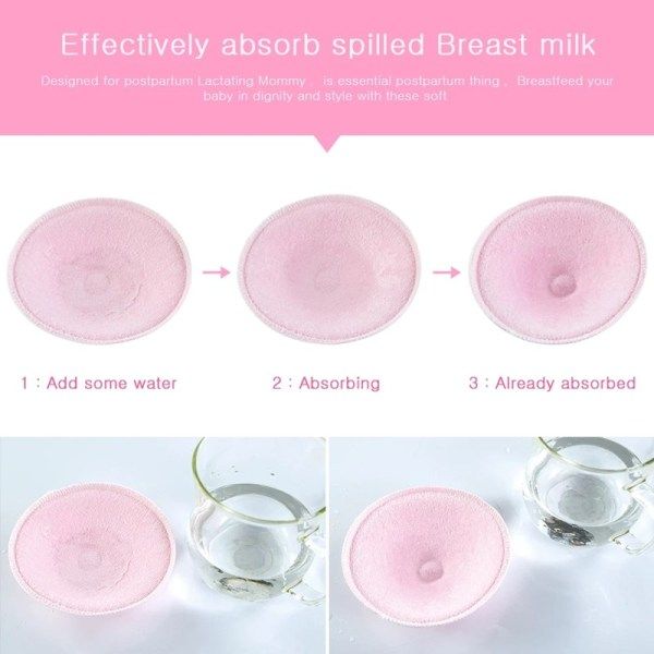 4 Pcs Breast Pads Cotton Anti-overflow Nursing Bra Breast Pads Reusable Soft 3D Cup Baby Feeding Washable Bra Inserts Supplies