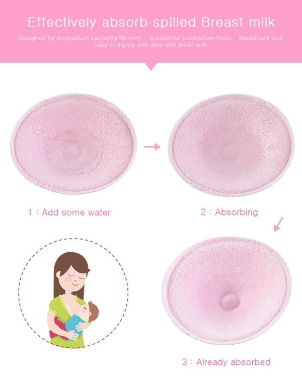 4 Pcs Breast Pads Cotton Anti-overflow Nursing Bra Breast Pads Reusable Soft 3D Cup Baby Feeding Washable Bra Inserts Supplies