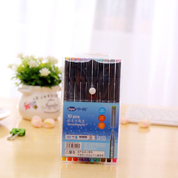 10 pcs/pack Color gel pen 0.38mm ballpoint Stationery Office school supplies