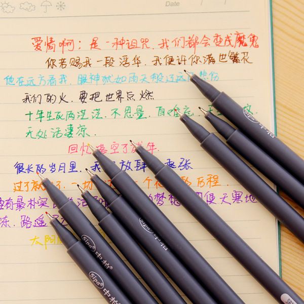 10 pcs/pack Color gel pen 0.38mm ballpoint Stationery Office school supplies
