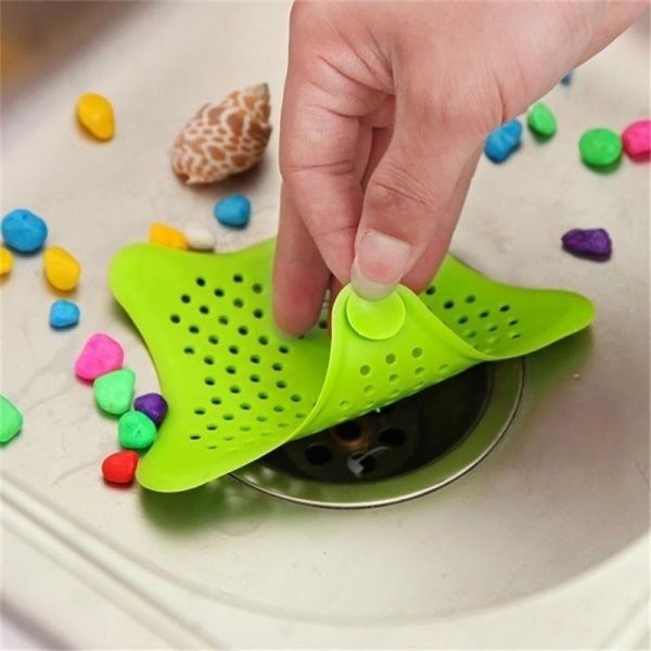 5PC New Bathroom Hair Filter Star Bathroom Drain Hair Catcher Bath Stopper Plug Sink Strainer Filter Shower