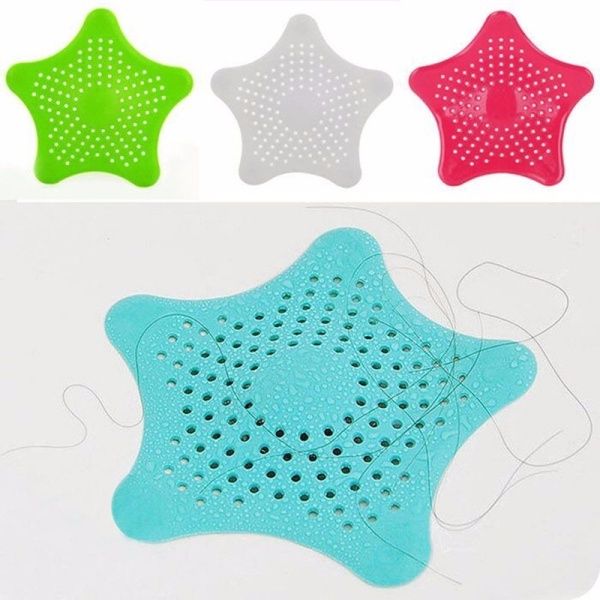 5PC New Bathroom Hair Filter Star Bathroom Drain Hair Catcher Bath Stopper Plug Sink Strainer Filter Shower