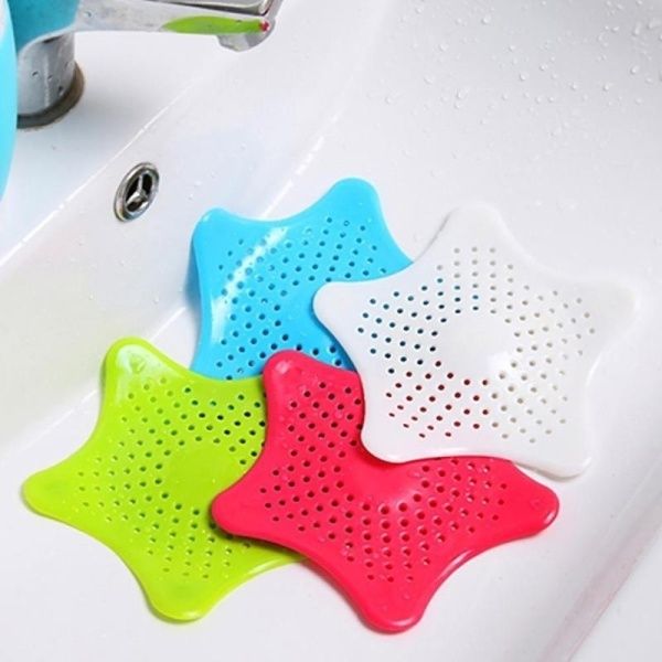 5PC New Bathroom Hair Filter Star Bathroom Drain Hair Catcher Bath Stopper Plug Sink Strainer Filter Shower