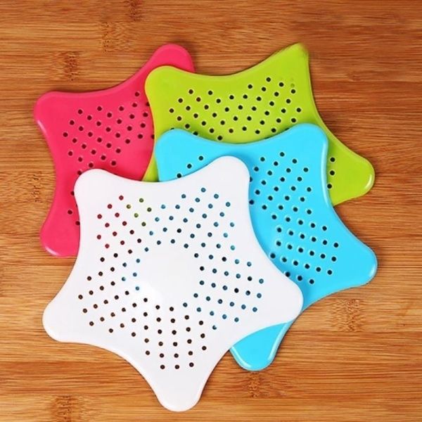 5PC New Bathroom Hair Filter Star Bathroom Drain Hair Catcher Bath Stopper Plug Sink Strainer Filter Shower