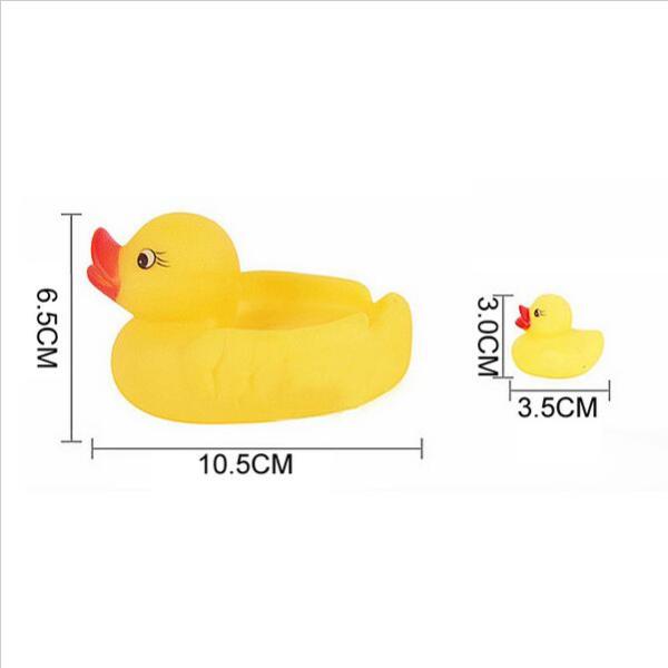 4pc/lot Bath Toys Shower Water Floating Squeaky Yellow Rubber Ducks Baby Toys Water Toys Brinquedos For Bathroom