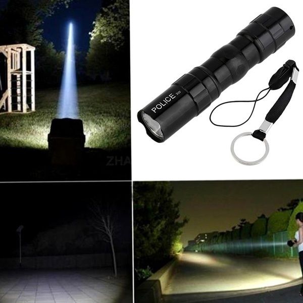 Portable Powerful Mini LED Flashlight 3W Torch Water Resistant Lamp Cycling Lantern Outdoor Working