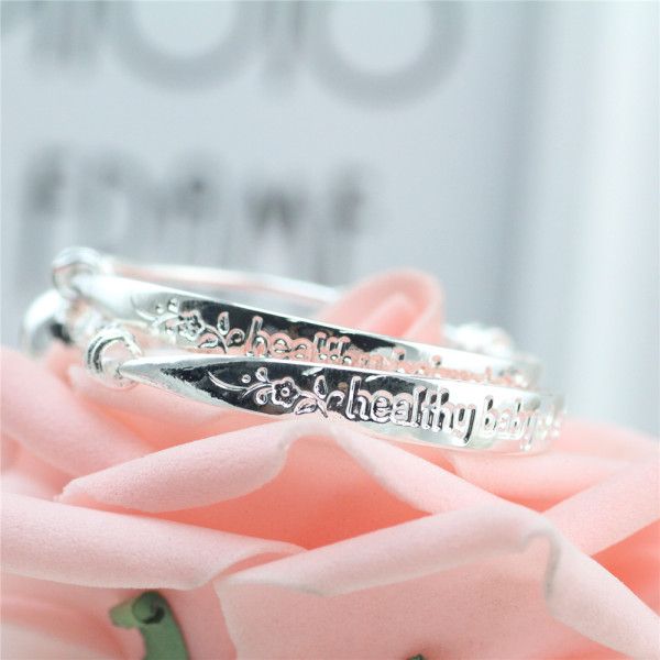 Fashion Baby Bangles 925 Sterling Sivler Cute Kids Bracelets