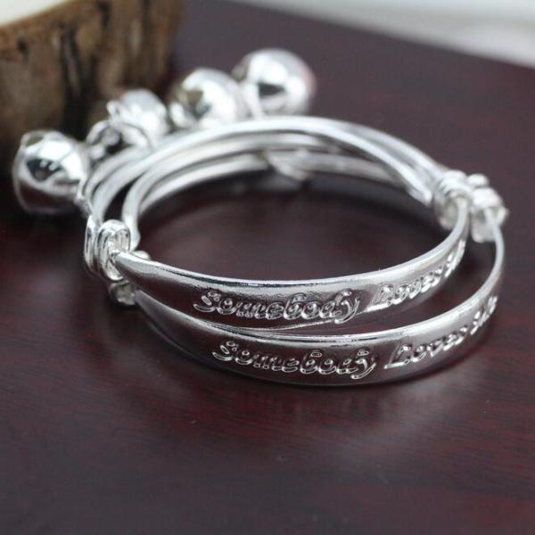 Fashion Baby Bangles 925 Sterling Sivler Cute Kids Bracelets