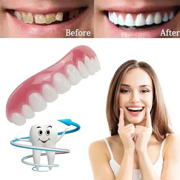Perfect Instant Smile Comfort Fit Flex Teeth Whitening Denture Paste False Teeth Upper Cosmetic Veneer Tooth Cover Beauty Tool