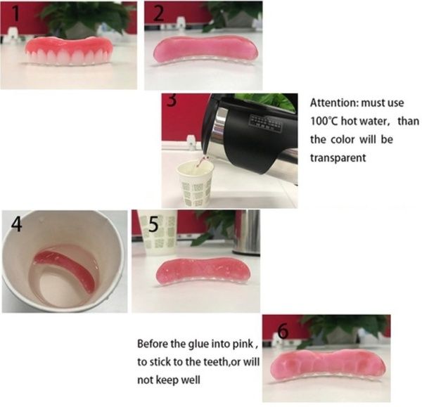 Perfect Instant Smile Comfort Fit Flex Teeth Whitening Denture Paste False Teeth Upper Cosmetic Veneer Tooth Cover Beauty Tool