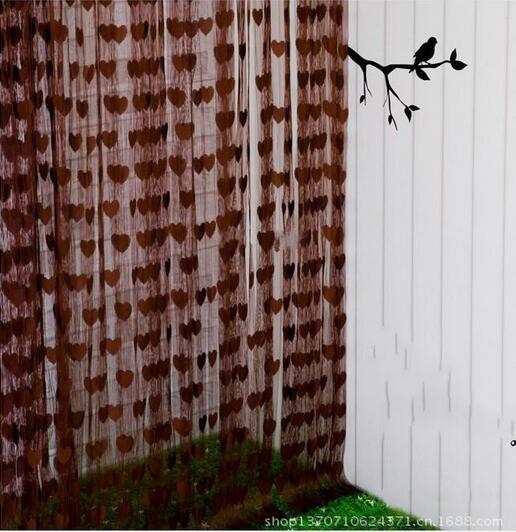 1 Pc Heart Love Line Tassel String Door Curtain Window Curtains Room Divider Valance Home Kids Room Decor2mX 1m)
