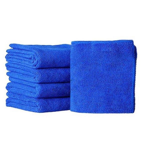 10PCS Blue Soft Absorbent Wash Cloth Microfiber Cleaning Towels Car Wash Clay