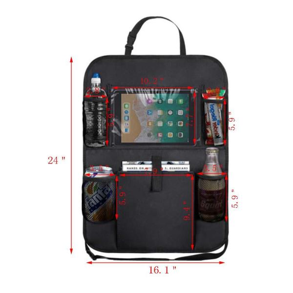1pc Car Seat Back Organizer Multi-Pocket Storage Bag Box Pockets with Touch Screen Tablet Holder Protector for Kids Children
