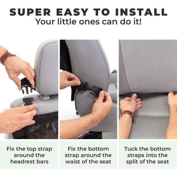1pc Car Seat Back Organizer Multi-Pocket Storage Bag Box Pockets with Touch Screen Tablet Holder Protector for Kids Children