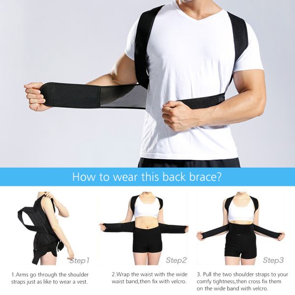 2020 Back Waist Posture Corrector Adjustable Adult Correction Belt Waist Trainer Shoulder Lumbar Brace Spine Support Belt Vest