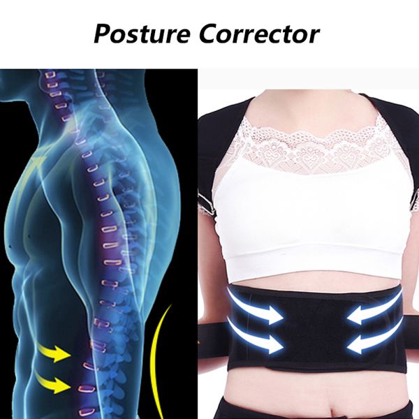 2020 Back Waist Posture Corrector Adjustable Adult Correction Belt Waist Trainer Shoulder Lumbar Brace Spine Support Belt Vest