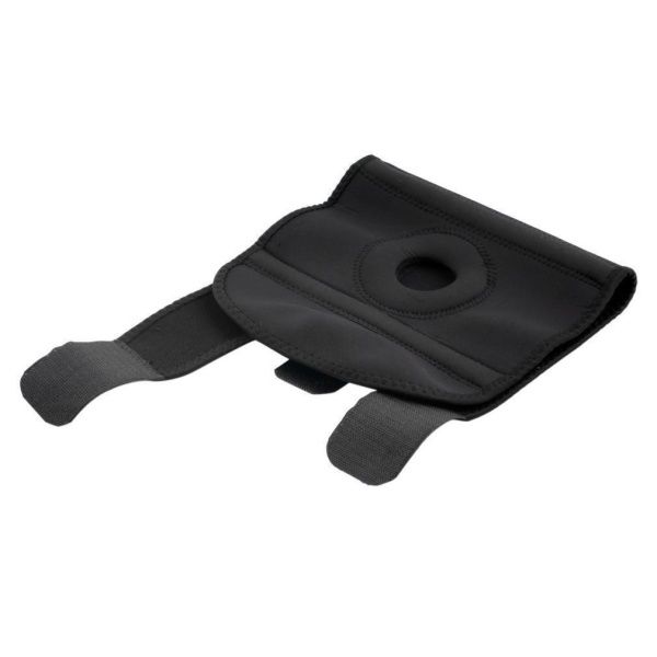1pc Adjustable Strap Elastic Patella Sports Support Brace Black Neoprene Knee