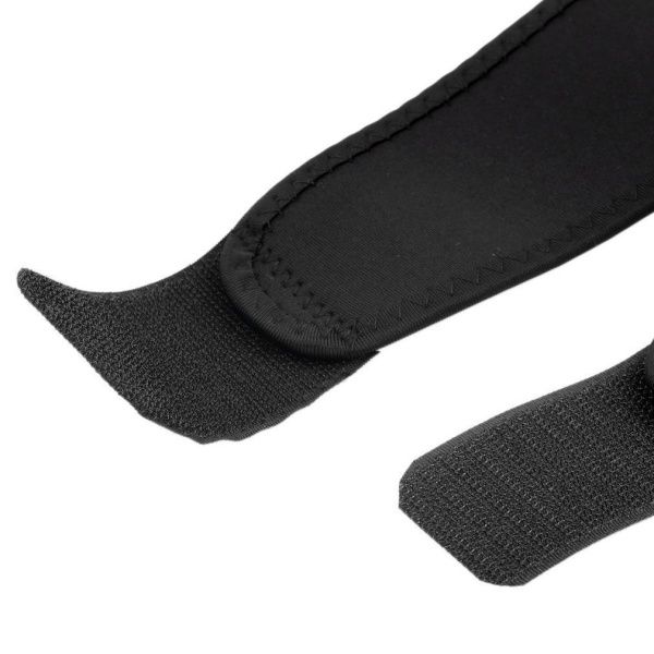 1pc Adjustable Strap Elastic Patella Sports Support Brace Black Neoprene Knee