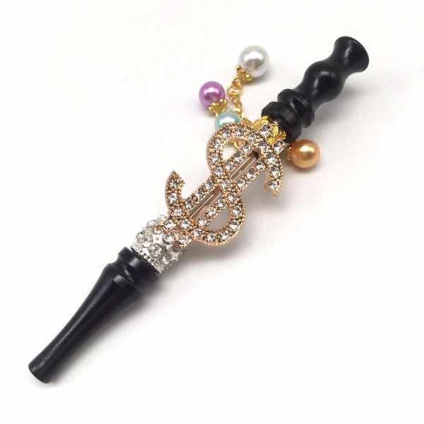 Wholesale Money Shape Hookah Metal Tips Shisha Mouthpiece Jewelry Blunt Smoking Filter Pipe Holder Handmade Detachable Tips