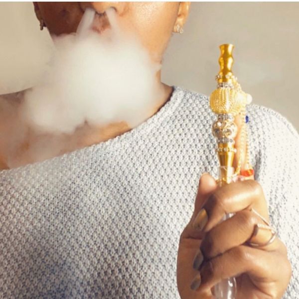 Wholesale Money Shape Hookah Metal Tips Shisha Mouthpiece Jewelry Blunt Smoking Filter Pipe Holder Handmade Detachable Tips