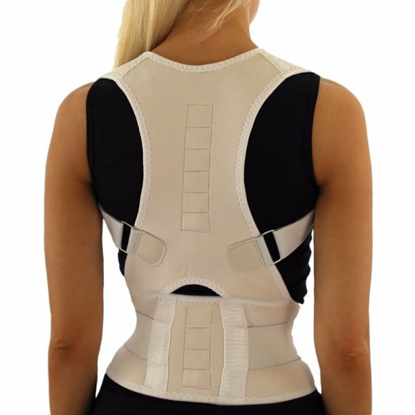 New Adjustable Posture Corrector Male Female Magnetic Back Support Nylon Elastic Shoulder Back Brace Belt