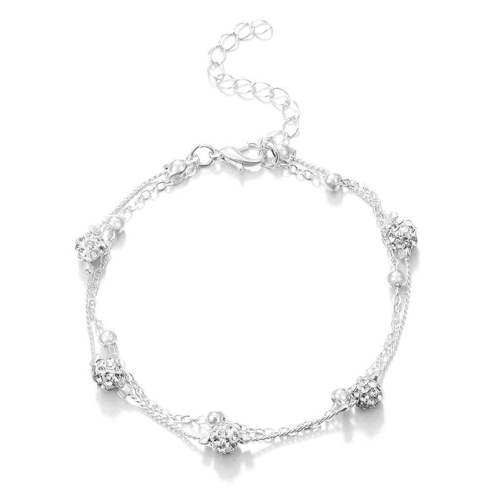Bohemia 2pcs/set Anklets for Women Foot Accessories  Summer Beach Barefoot Sandals Bracelet ankle on the leg Female