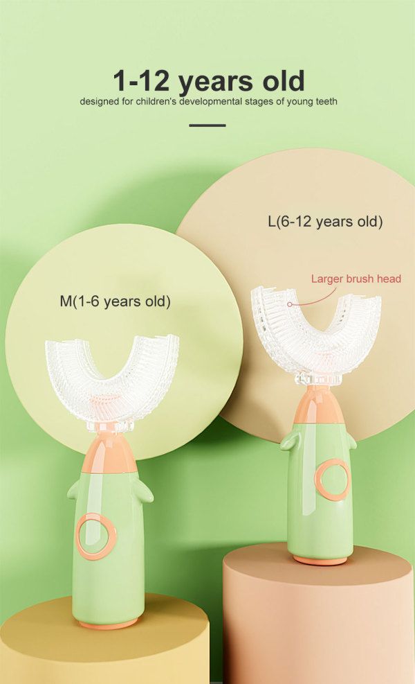 Baby Toothbrush Children 360 Degree U-shaped Baby Brush Kids Teeth Oral Care Cleaning Child Toothbrush Teethers Soft Silicone